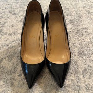 Christian Louboutin Black Patent Pumps Size 37.5